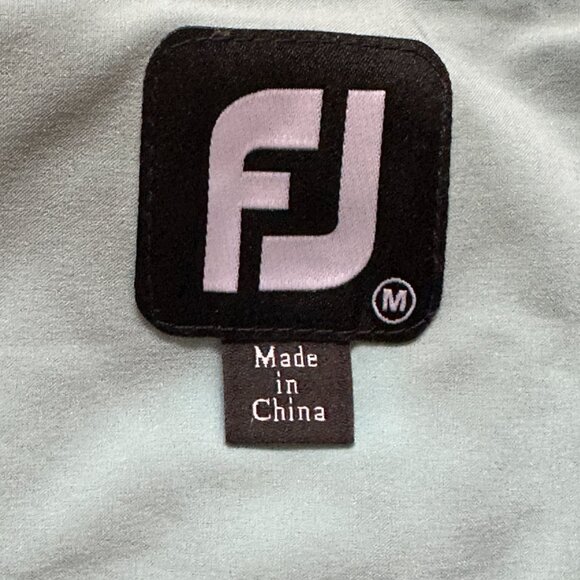 FJ FootJoy Dryjoys Golf Jacket NBC Logo 1/2 Zip Men's M Gray & Lt. Blue Jacket - Picture 5 of 9